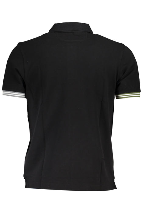 La Martina Mens Black Short Sleeved Polo Shirt