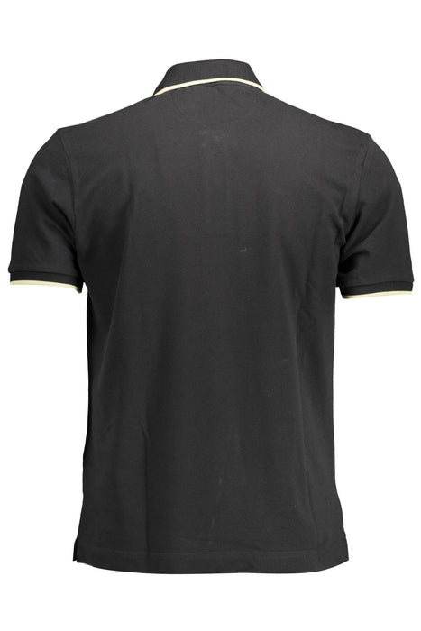 La Martina Mens Short Sleeve Polo Black