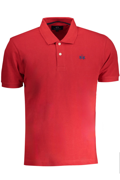 La Martina Mens Red Short Sleeved Polo Shirt