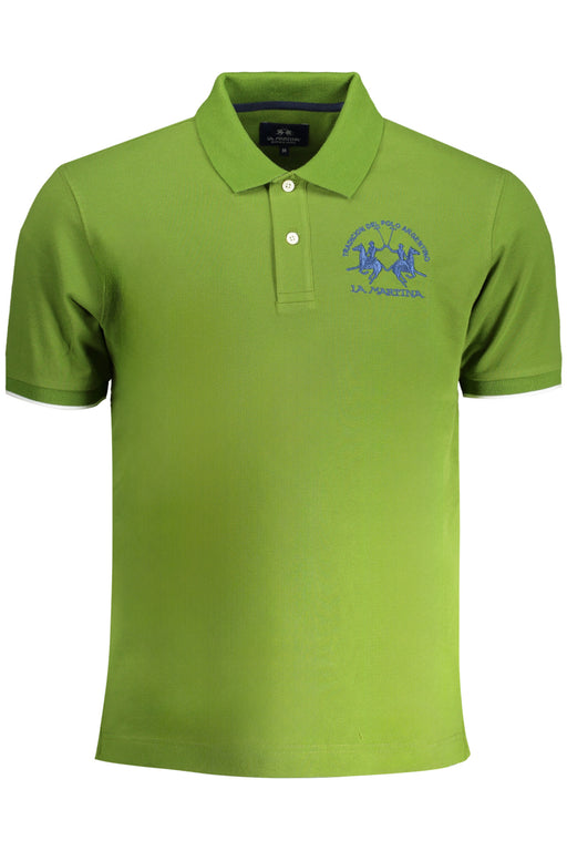 La Martina Mens Green Short-Sleeved Polo Shirt