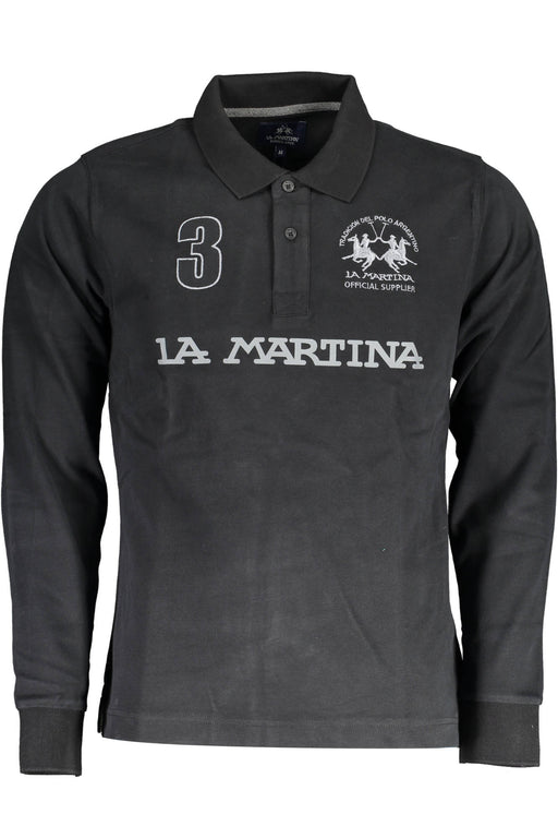 La Martina Polo Long Sleeve Man Black