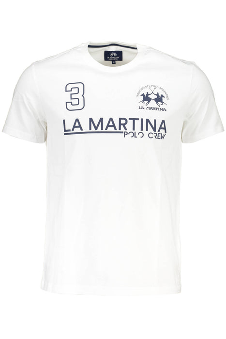 La Martina White Man Short Sleeve T-Shirt