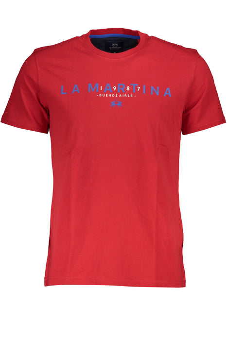 La Martina Mens Short Sleeve T-Shirt Red