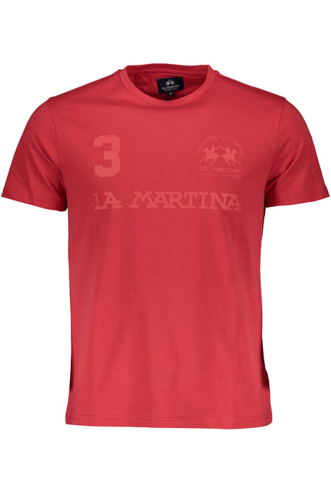 La Martina Mens Short Sleeve T-Shirt Red