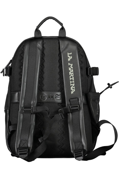 La Martina Black Man Backpack
