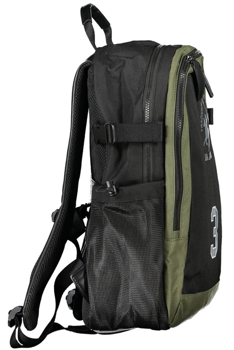 La Martina Black Man Backpack