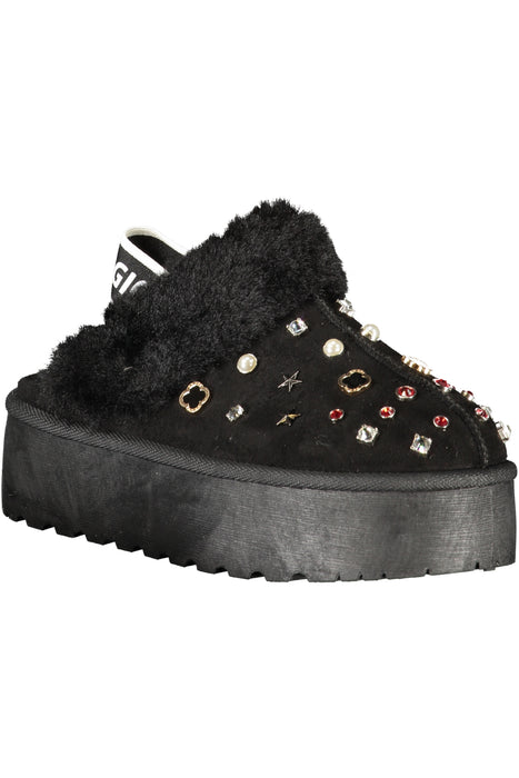 Laura Biagiotti Womens Black Winter Clog Footwear
