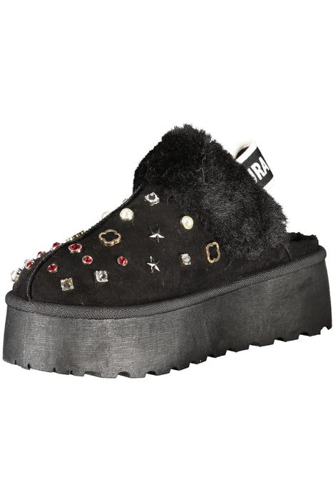 Laura Biagiotti Womens Black Winter Clog Footwear