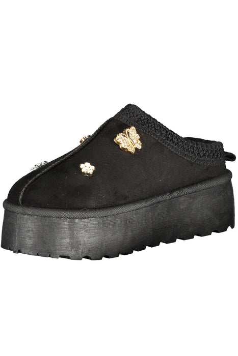 Laura Biagiotti Womens Black Winter Clog Footwear