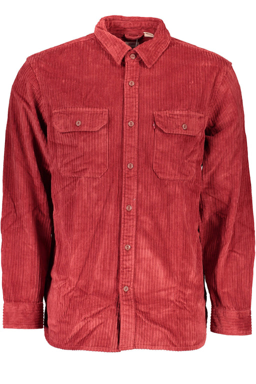 Levis Mens Red Long Sleeve Shirt