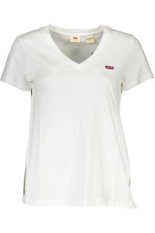 Levis White Woman Short Sleeve T-Shirt