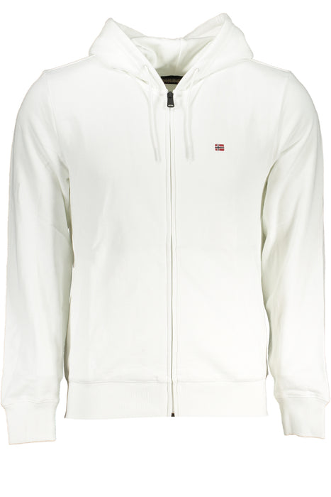Napapijri Mens White Zip Sweatshirt