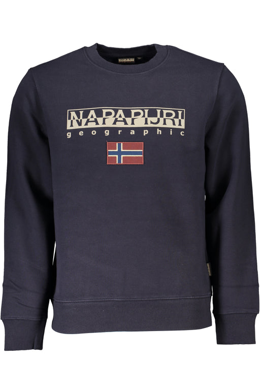 Napapijri Mens Blue Zipless Sweatshirt