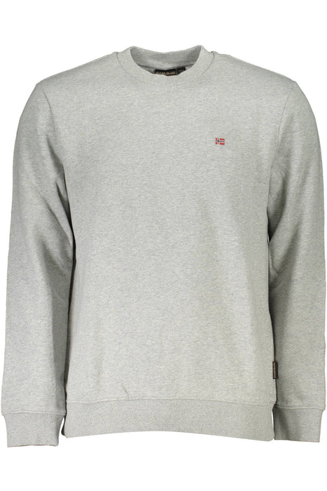 Napapijri Mens Gray Zipless Sweatshirt