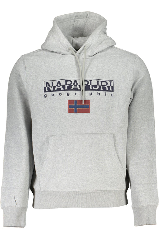 Napapijri Mens Gray Zipless Sweatshirt