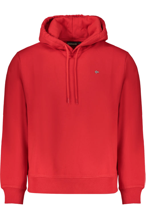 Napapijri Red Mens Zip-Less Sweatshirt