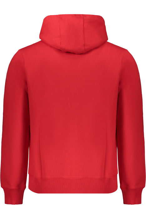 Napapijri Red Mens Zip-Less Sweatshirt