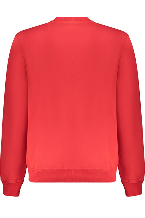 Napapijri Red Mens Zip-Less Sweatshirt