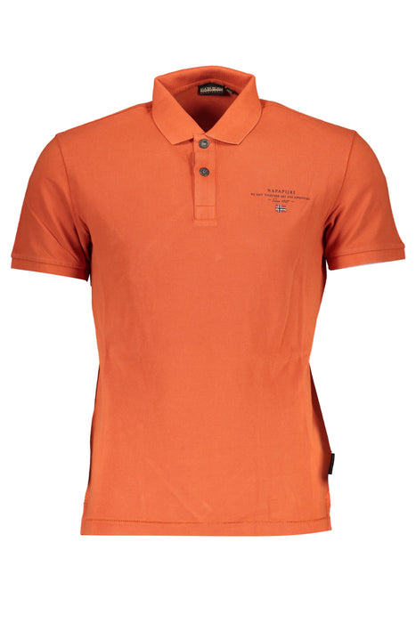 Napapijri Mens Orange Short Sleeved Polo Shirt