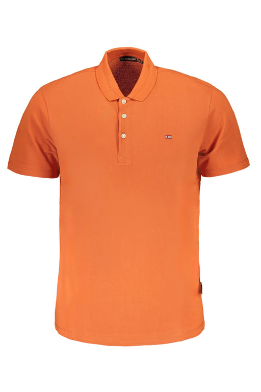 Napapijri Mens Orange Short Sleeved Polo Shirt