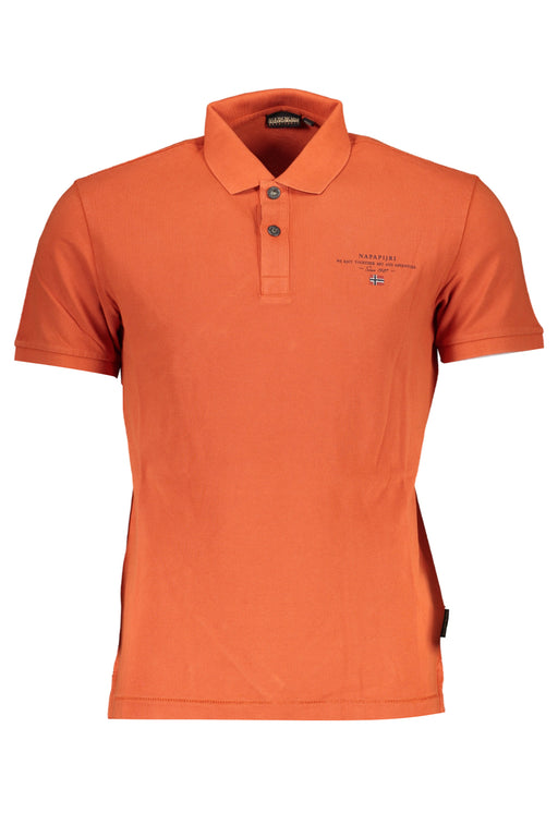 Napapijri Mens Orange Short Sleeved Polo Shirt