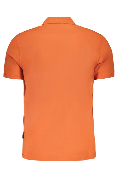 Napapijri Mens Orange Short Sleeved Polo Shirt