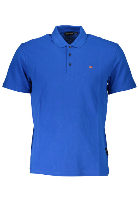 Napapijri Mens Short Sleeved Polo Shirt Blue