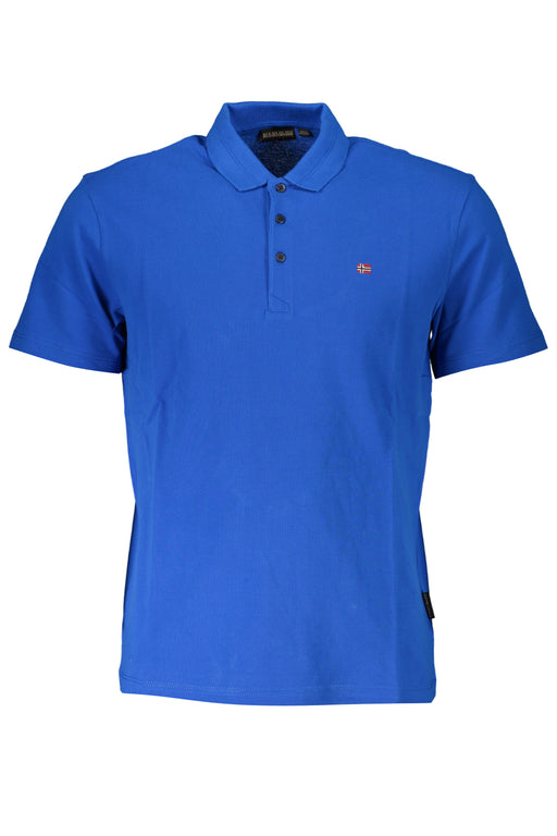 Napapijri Mens Short Sleeved Polo Shirt Blue