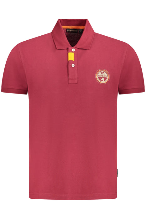 Napapijri Mens Short Sleeve Polo Shirt Red