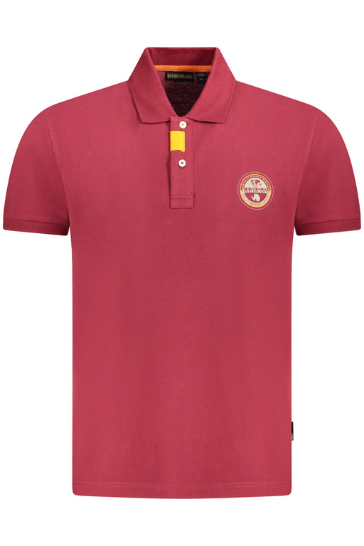 Napapijri Mens Short Sleeve Polo Shirt Red