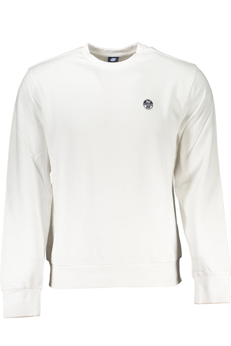 North Sails Mens White Zipless Sweatshirt