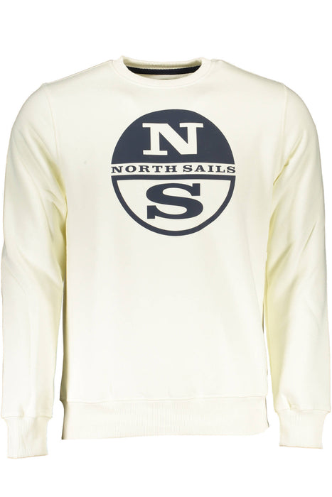 North Sails White Mens Sweatshirt Without Zip