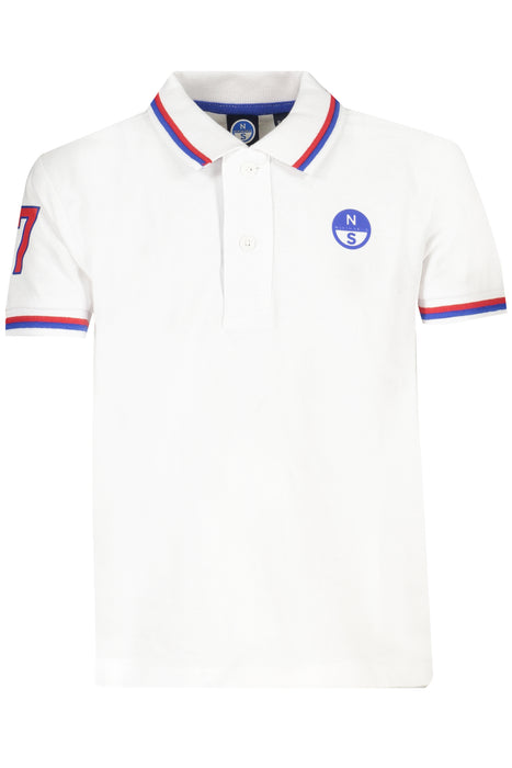 North Sails White Short Sleeved Polo Shirt For Children