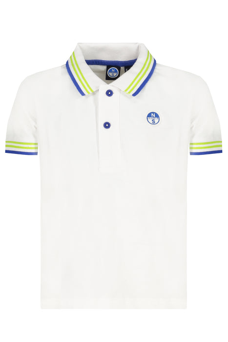 North Sails White Short Sleeved Polo Shirt For Children