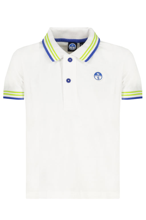 North Sails White Short Sleeved Polo Shirt For Children