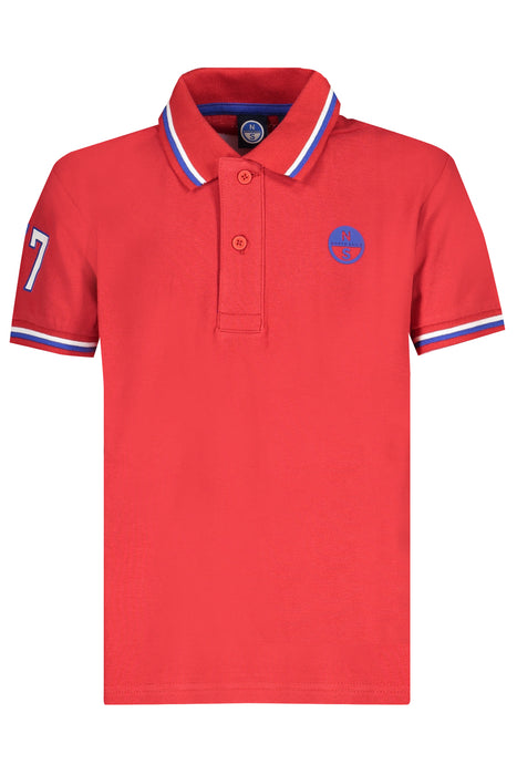 North Sails Short Sleeved Polo Shirt For Kids Red