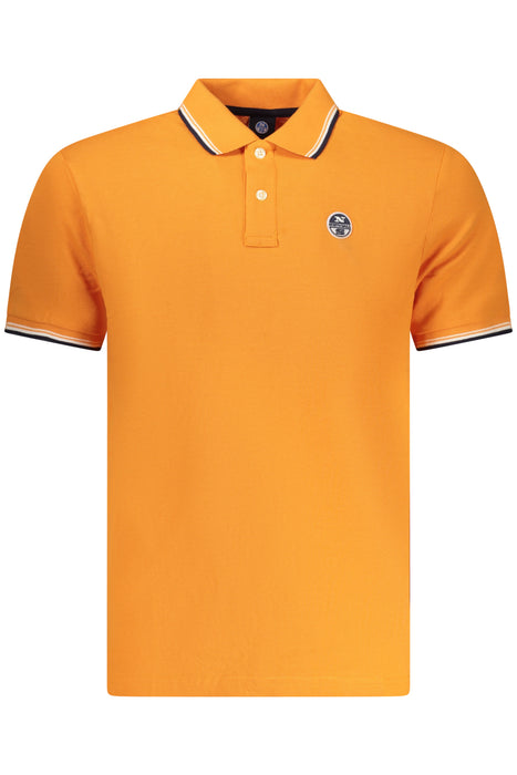 North Sails Mens Short-Sleeve Polo Shirt, Orange