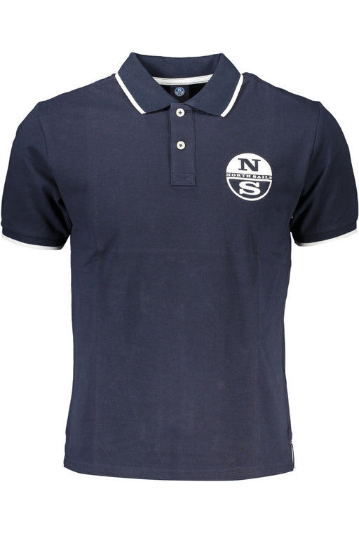 North Sails Mens Short Sleeved Polo Shirt Blue