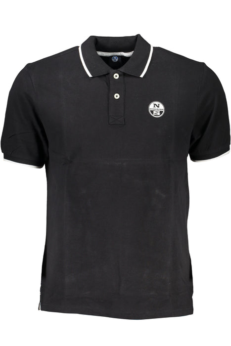 North Sails Mens Black Short Sleeved Polo Shirt