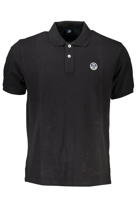 North Sails Mens Black Short Sleeved Polo Shirt