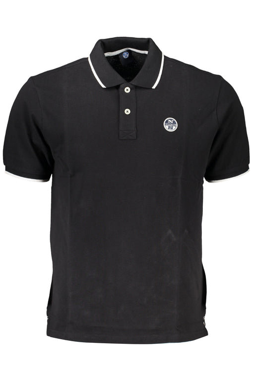 North Sails Mens Black Short Sleeved Polo Shirt