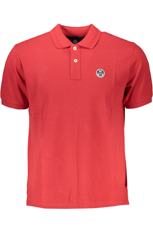 North Sails Mens Red Short Sleeved Polo Shirt