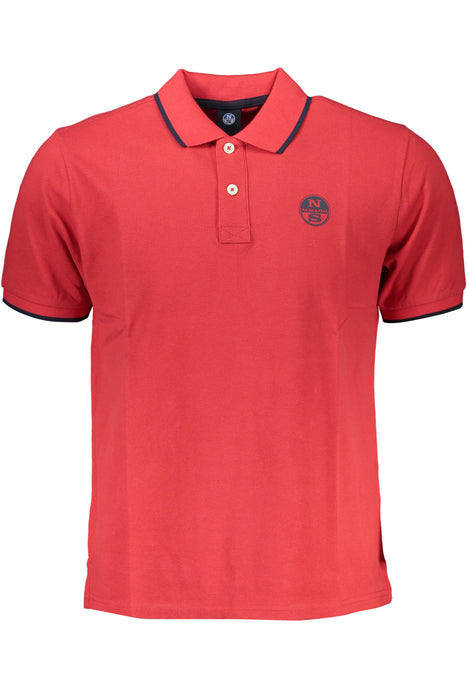 North Sails Mens Red Short Sleeved Polo Shirt