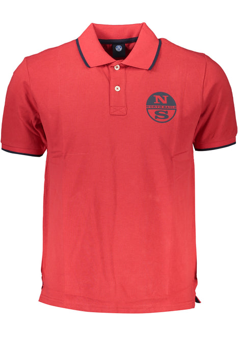 North Sails Mens Red Short Sleeved Polo Shirt
