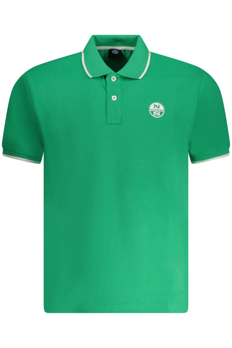 North Sails Mens Short-Sleeved Polo Shirt, Green