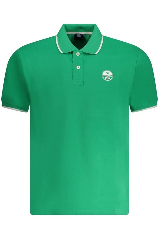 North Sails Mens Short-Sleeved Polo Shirt, Green
