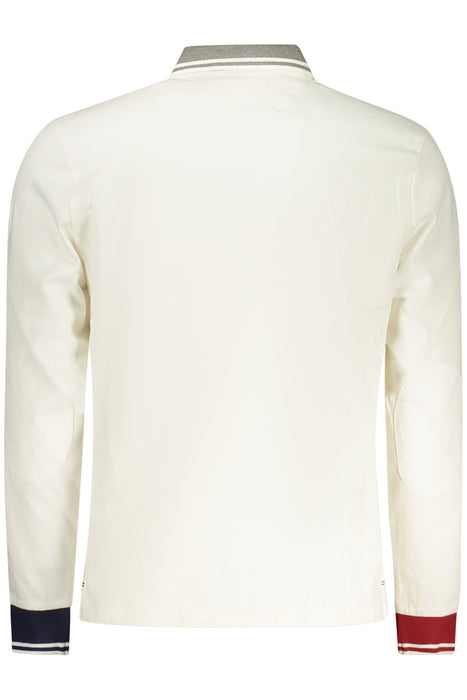North Sails Mens Long-Sleeved Polo Shirt White