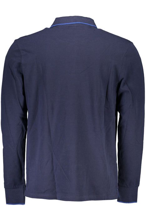 North Sails Mens Long Sleeved Polo Shirt Blue