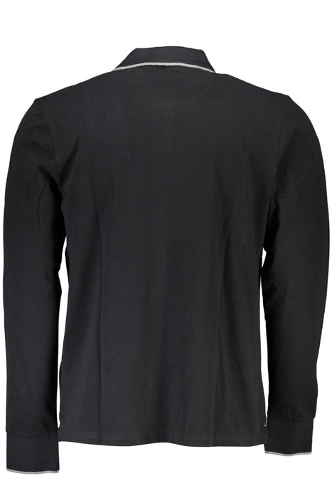 North Sails Mens Long Sleeved Polo Shirt Black