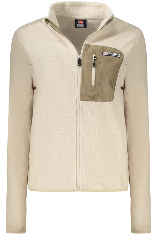 Norway 1963 Womens Beige Zip-Up Sweatshirt